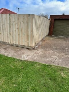 completed wooden fence