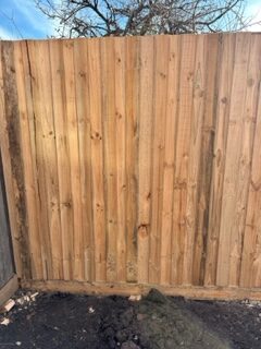 lapped timber fence