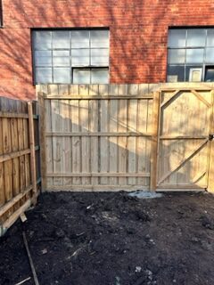 timber boundary fence complete